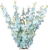 WILIKXP Silk Flowers in Bulk Wholesale Artificial Orchid 12 Pcs(37.5'') Fake Orchid for Wedding Home