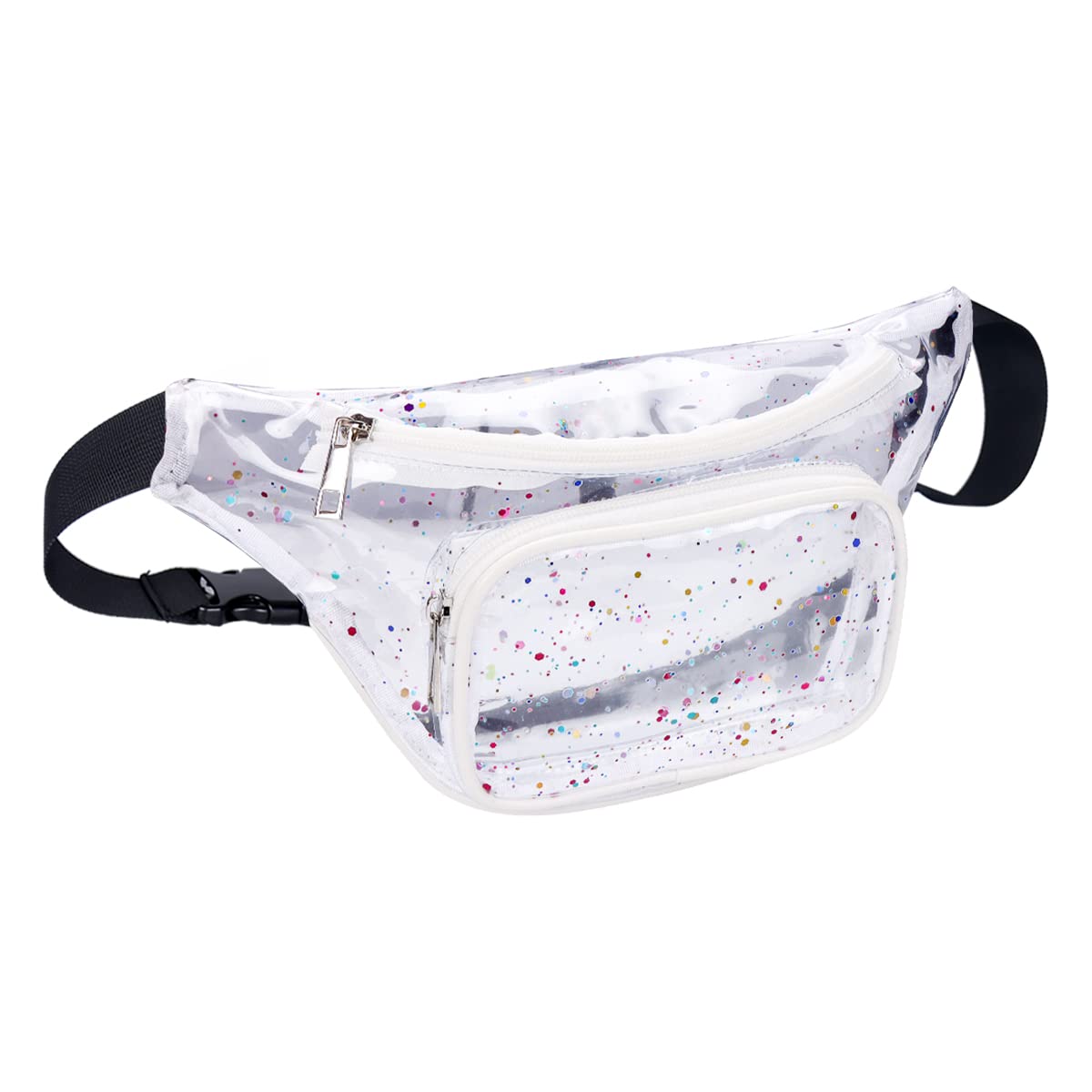 GeestockClear Fanny Pack Stadium Approved, Crossbody Clear Purse for Women Waterproof Adjustable Belt Small Fanny Pack, Fashion Waist Pack for Games, Concerts, Rave, Festival, Travel