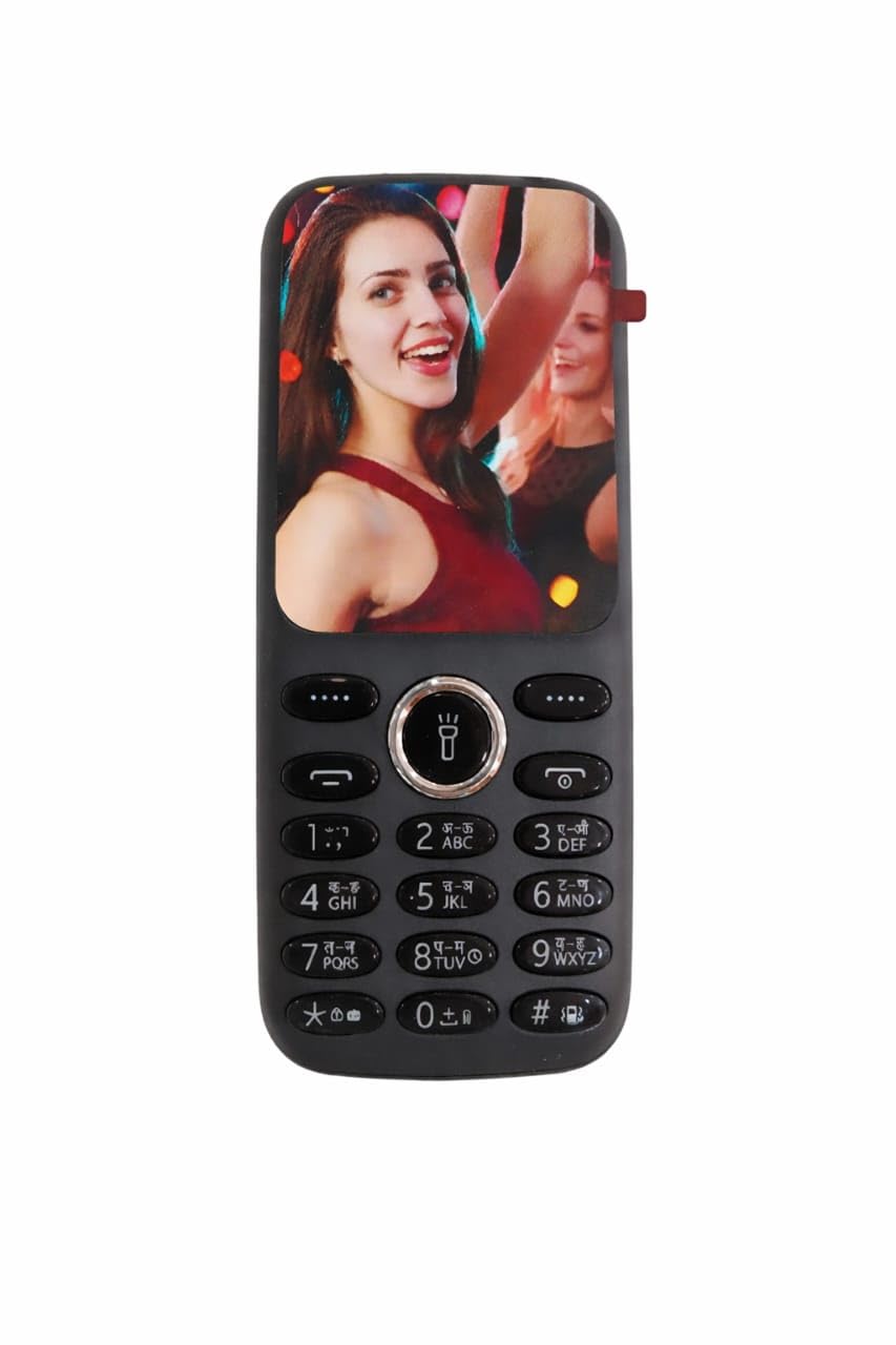 Karbonn KX9 Jet Black Feature Phone | Dual SIM Keypad Mobile | 1.8 Inch Display | 1000mAh Battery | FM Radio | Bluetooth | Camera | 32GB Expandable | Budget Phone