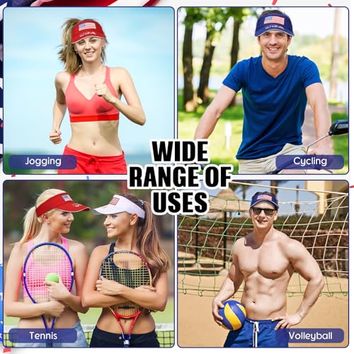 Image of Shyyween USA Hats Patriotic 4th of July Visors Buckets Hats Baseball Caps American Flag Embroidered Caps 250th for Men Women