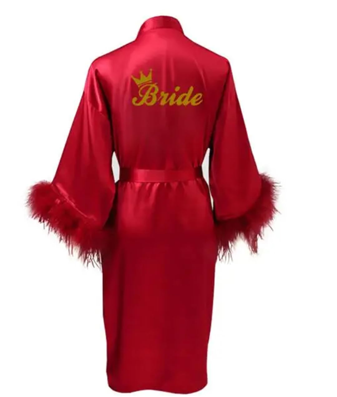 Yeuyyben Borgogna Robe Sposa Kimono Raso Robe Donne Accappatoio Abito Da Sposa Sorella Madre Della Sposa Sposo Damigella D'onore Abiti