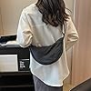 Aucuu Bolso Bandolera Para Mujer, Media Luna Impermeable Bolso Bandolera Nylon, Casual Ligero Bolsa Crossbody Mujer con correa de hombro ajustable, para Viaje, Compras, Escuela, Oficina-Negro #4