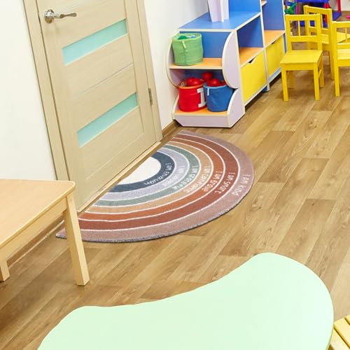 Tapete decorativo semicircular Drydiet 90x45 cm fibra miniatura 5
