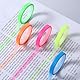 5 Rollen Highlight Strip Rolle Farbiges Transparentes Klebeband Haftnotizband Fluoreszierende Farbige Tags Entfernbar Fluoreszierend Farbige Tags für Lesen Notizen Machen Lehrer Schüler (6mm X 5m)