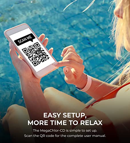 Controlomatic Megachlor-Cd Saltwater Chlorine Generator, Chlorinator With Automatic Chlorine Detection For Swim Spas And Above Ground Pools Up To 17,000 Gallons #TOP2