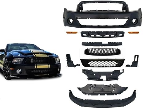 GT500 Style Front Bumper Conversion Kit for 2013-2014 Ford Mustang to 10-12 Style GT500 Replacement Kit