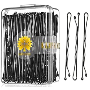 100PCS 2.4Inch Bobby Pins Black,Pain-Free Bobby Pins for All Hair Types,Hair Pins for Women Girls,Hairpins for Buns with Box(Black)