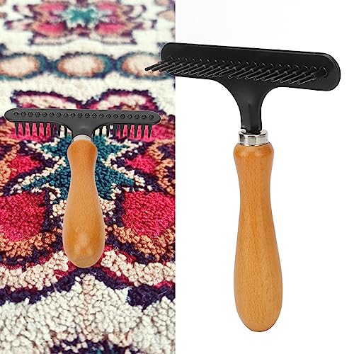 Handhabungs Teppich Harke aus Edelstahl, Shag-Teppichrechen zur Reinigung und Pflege von Teppichen