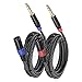 PATIKIL 1/4 Inch TRS to XLR Male Patch Cables, 25ft 22AWG Microphone Cables Nylon Braided Cord 6.35mm to 3-Pin XLR Speaker Patch Cables for Mic Mixer 2 Pcs