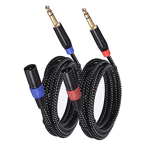 PATIKIL 1/4 Inch TRS to XLR Male Patch Cables