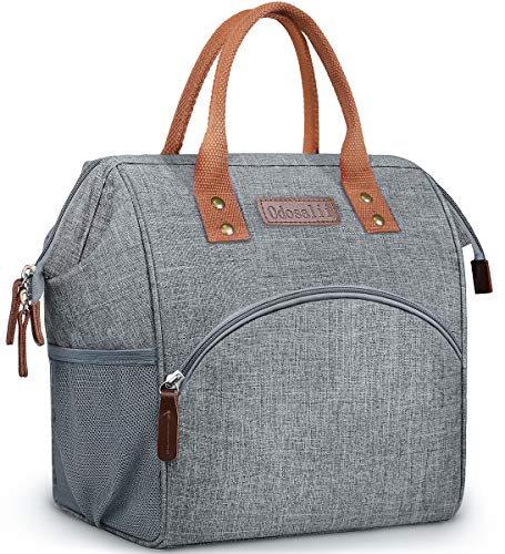 Odosalii Lunch Box Insulated Lunch Bag Large Capacity Lunch Cooler Wide-Open Lunch Tote