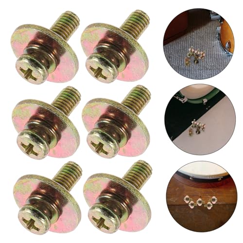 Parliky 20 Unidades Parafusos de tambor Acessórios de tambor Parafusos de montagem de tambor parafus