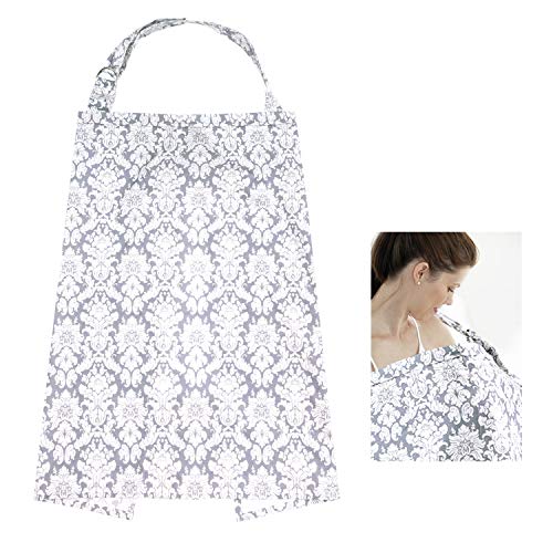 HBselect Telo Allattamento 100 x 72 cm Copertina Allattamento Multiuso con Tasca in Cotone Poncho per Allattamento