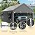 Walsunny Carport 12x20ft Heavy Duty Carport Canopy with Roll-up Ventilated Windows, Portable Garage with Removable Sidewalls, Car Canopy with All-Season Tarp for Car, SUV, Truck, Boat