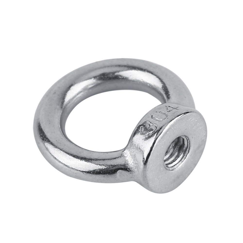 NUTW-12925 1pc M6-M16 Nut DIN582 Stainless Steel SS304 Nuts Lifting Eye Nuts Fastener for Cable Rope - (Size: M8)