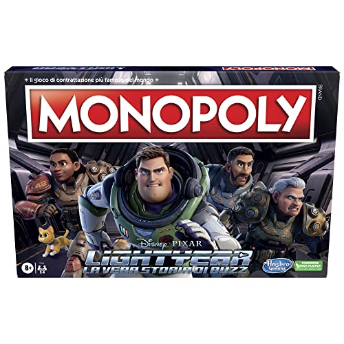 Hasbro Gaming Monopoly Edition Lightyear von Disney, Pixar, Brettspiel, Geschenke für Kinder ab 8 Jahren, Multi, Einheitsgröße