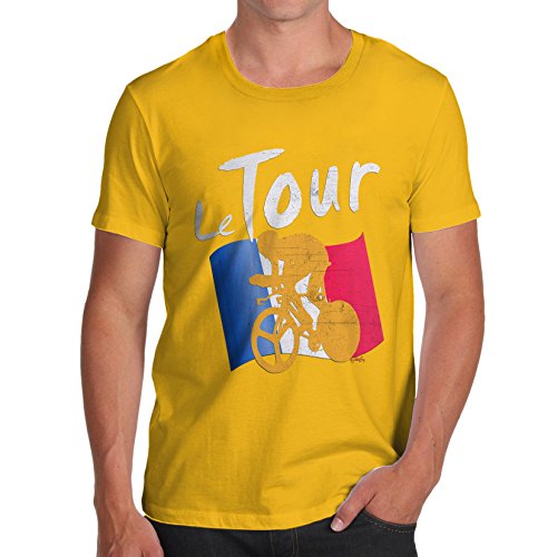 TWISTED ENVY Maglietta da ciclismo da uomo Le Tour, Giallo, M