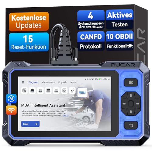 mucar OBD2 Diagnosegerät, 632 Diagnosegerät Auto Mit 15 Reset-Funktion + 4 Systemdiagnose...