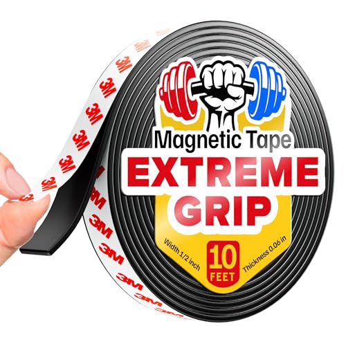 Super Sticky Magnetic Tape (10 feet x 1/2 inch) -...