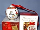 Limitiert auf das Jahr. Hutschenreuther Weihnachtskugel 2004, Anhänger, Porzellankugel, Weihnachten, Baumkugel, Baumanhänger