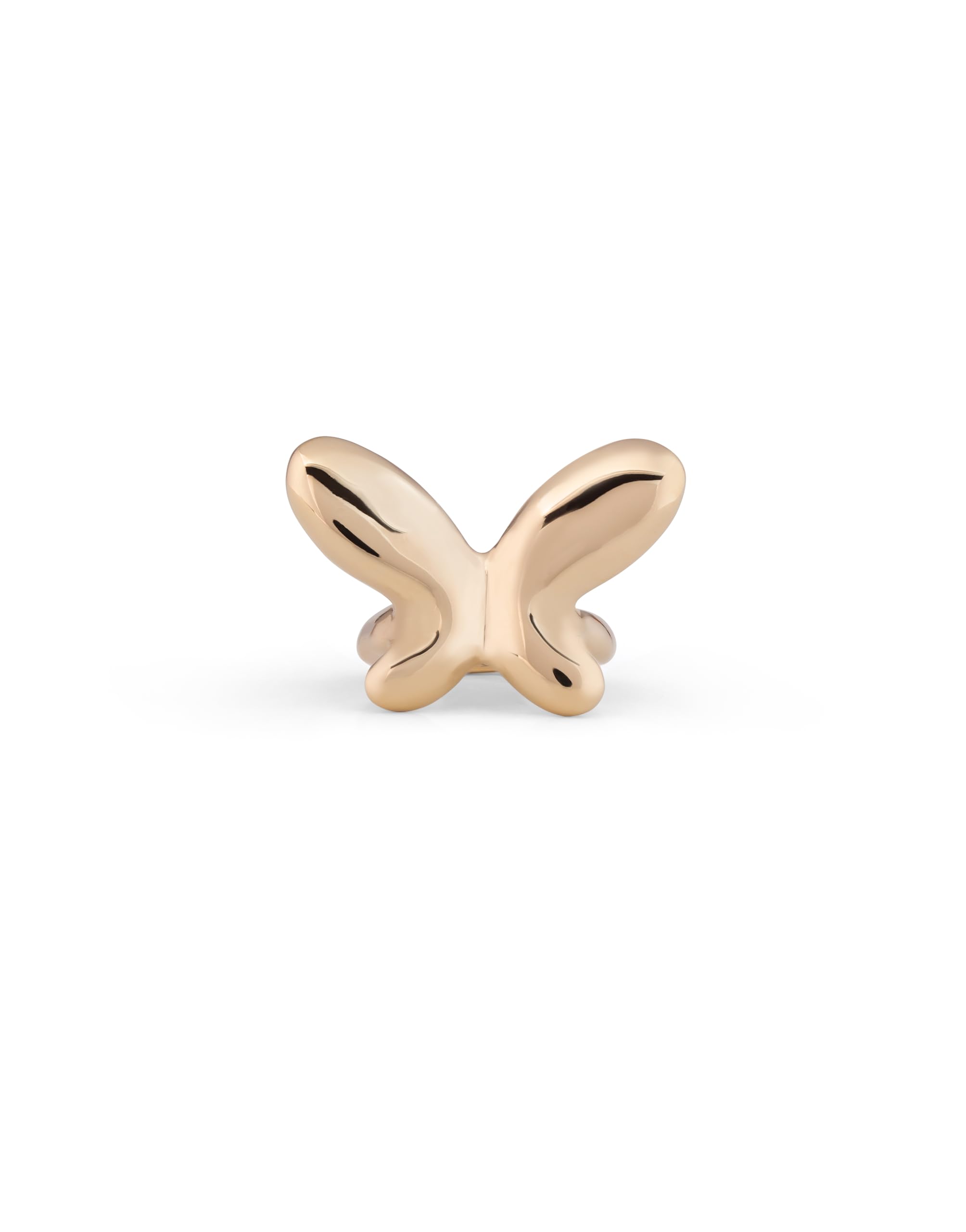 Anillo en aleación de metales con forma de mariposa grande
