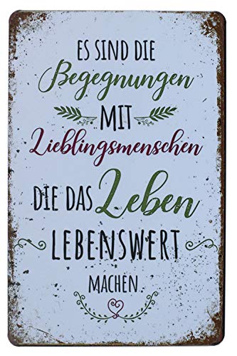 Hioni Es Sind Die Begegnungen Mit Lieblingsmenschen Vintage Blechschild Poster Wandschild Wand Dekoration Metallschild Türschild Cover