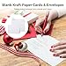 100 Blank Cards and Self-Seal Envelopes, White Kraft Paper for Invitations and Greeting Cards, Bulk Pack for Creative Projects