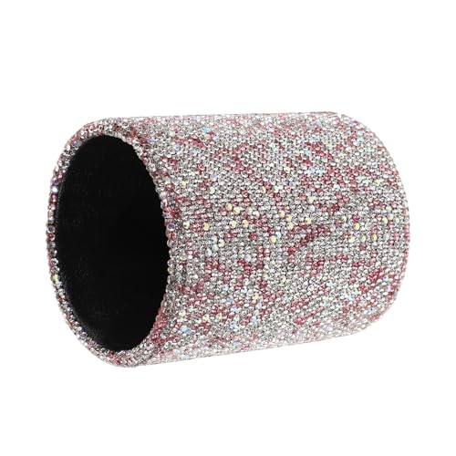 Pot pour pinceaux de maquillage lavable et stable avec grande capacité de rangement rose