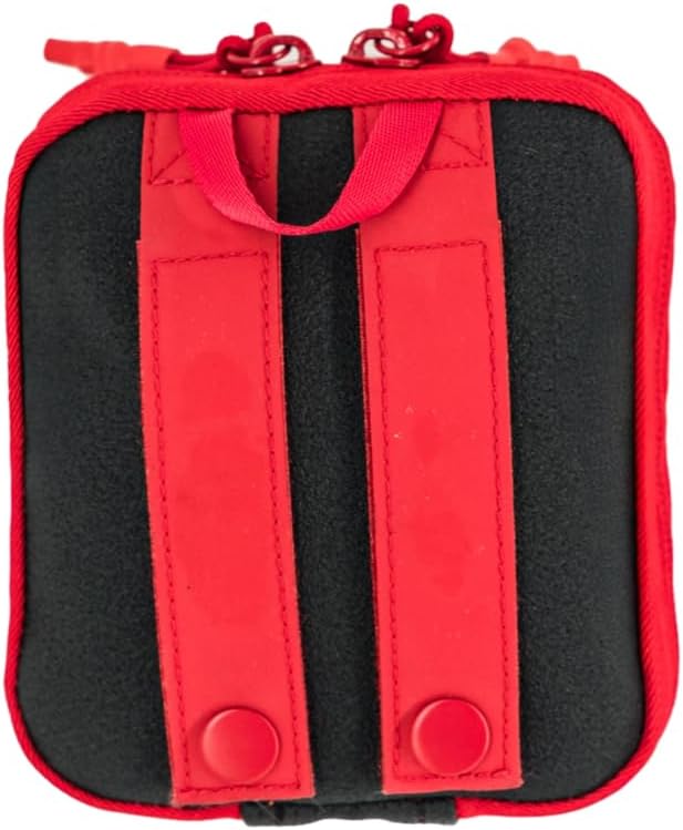 MERET Personal Response Pack – First Aid Kit Bag with Modular Organizer, MOLLE Panel, and Durable Wipeable Material – Travel, Hiking, Camping Emergency Preparedness – MIni, Red