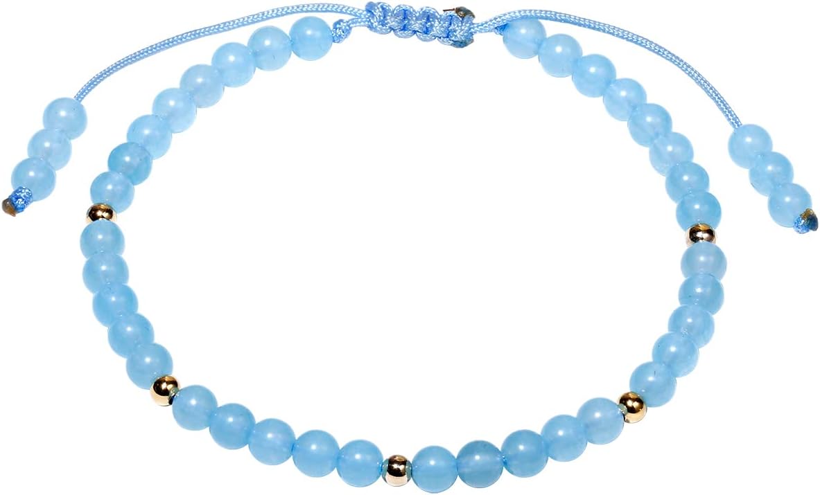 Gemstone Bracelet for Women Crystals and Healing Stones Beaded Stone Chakra Bracelets Healing Energy Crystal Jewelry Gifts Adjustable 4mm