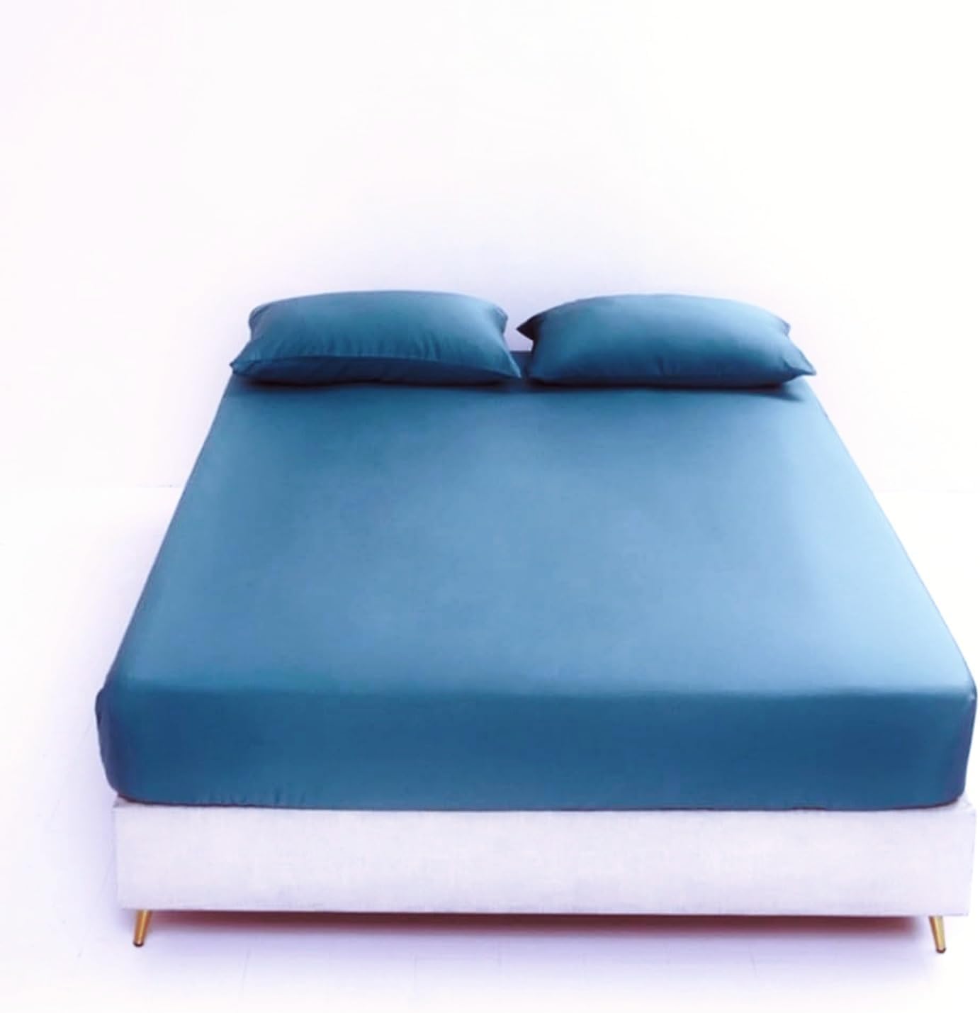 Premium Hotel Quality 1-Piece Fitted Sheet, Luxury & Softest Egyptian Quality Bottom Sheet Deep Pocket up to 16inch, Wrinkle and Fade Resistant (Navy, Queen)