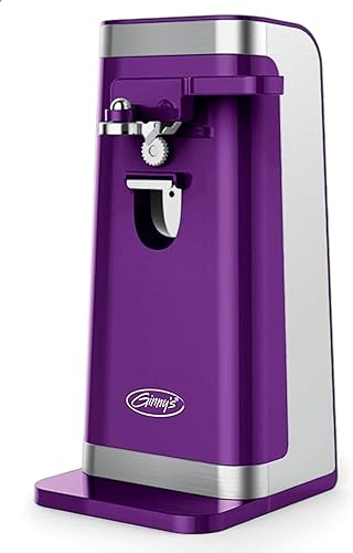 Montgomery Ward Ginny's Purple Punch - Abrelatas eléctrico de 50 W con hoja de acero inoxidable y afilador de cuchillos (ponche morado)