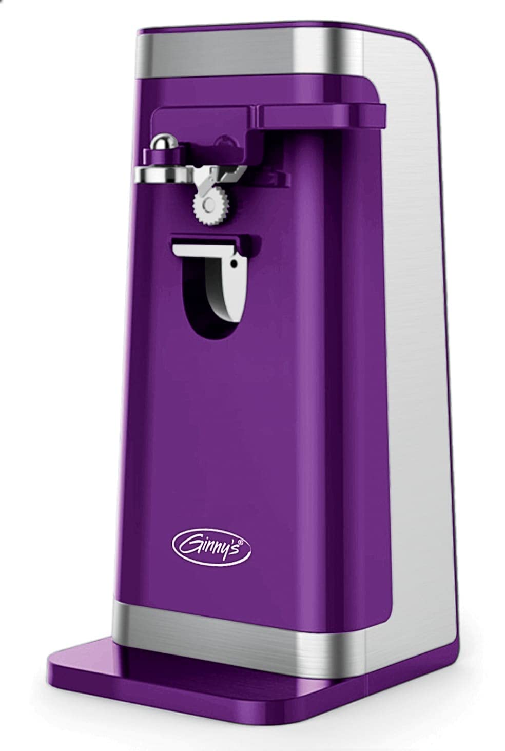 Montgomery Ward Ginny's Purple Punch 50W Electric Can Opener with Stainless Steel Blade and Knife Sharpener (Purple Punch)