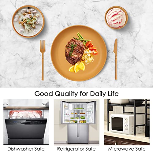 Unzerbrechliches Geschirr Set 6 Personen, 66 Teiliges Camping Geschirr Set Plastikgeschirr Picknick Geschirr Sets Leicht Bunt Grill Kunststoff Servierteller Schüsseln Besteck Set