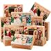 24 PCs Christmas Cookie Gift Baking Box 8.75" x 5.75" x 2.75" with Window Auto-Popup for Pastries, Cupcakes, Cookies, Brownies, Donuts Gift-Giving.