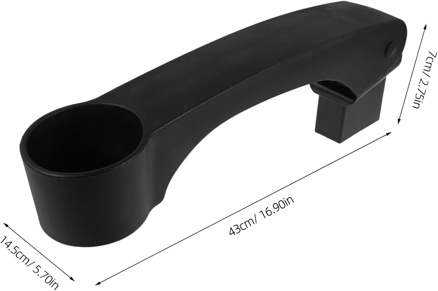 Theater Chair Armrest Replacement with Cup Holder Ergonomic Plastic Arm Rest for Office and Classroom Chairs