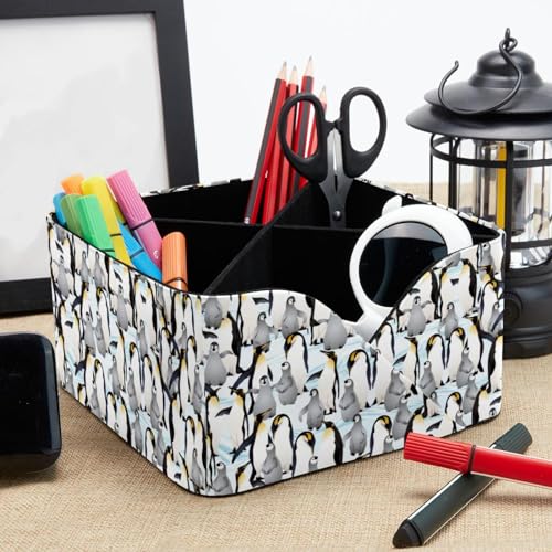Organiseur de bureau Penguin Empire à 4 compartiments pour stylos - 8
