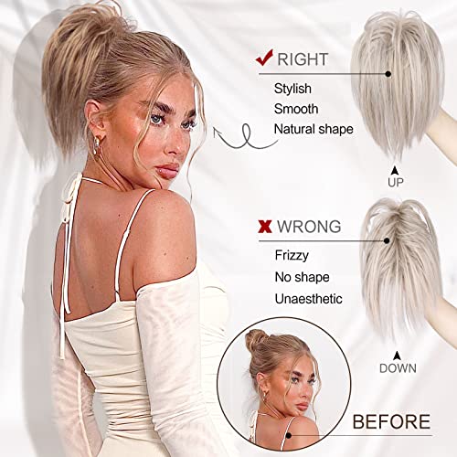 Hmd Messy Bun Hair Piece Claw Clip Hair Bun Wavy Curly Chignon Hair Bun Extensions Tousled Updo Hair Buns Claw Clip Ponytail Hairpieces Hair Scrunchie With Clip For Women #TOP2