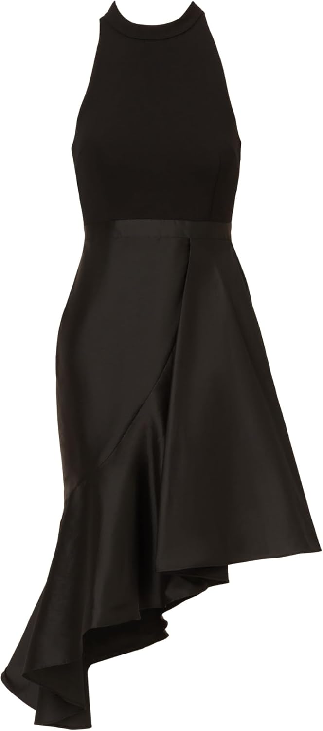 Adrianna Papell Crepe Combo Taffeta Dress - Image 6