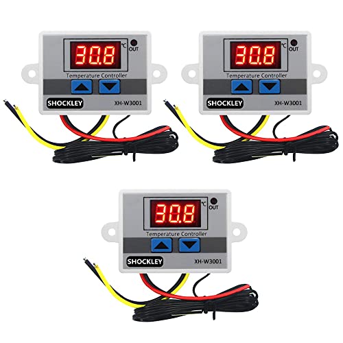 Image of Shockley XH-W3001-50 to 110c Intelligent Digital Thermostat temperature controller combo (220V / 1500W) (W3001 220V - 3 Piece)