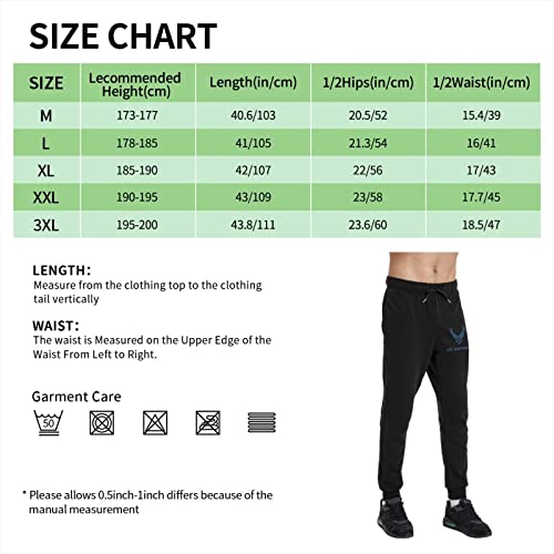 Mortgats BLACK-32 Mens Jogger Sweatpants United States Air Force Jogger Elastic Waist Pajama Pants thumb #5