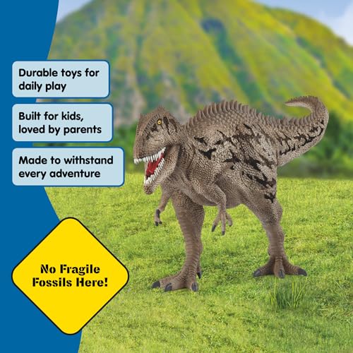 Schleich Dinosaurs - 13", Realistic Carcharodontosaurus Dinosaur Toy. Detailed Dino Action Figure with Movable Jaw for Boys and Girls. Fun, T-Rex Play Figurine - Cool Toys for Kids Ages 5+, 15048 - Image 6