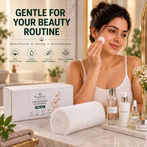 Image of Premium Absorbent Cotton Roll (400g Net Weight, No Paper Tube) | Coreless & 100% Pure | Soft, Lint-Free Bulk Utility for Medical First Aid, Wound Dressing, Baby Care & Hygiene (1 Pack)