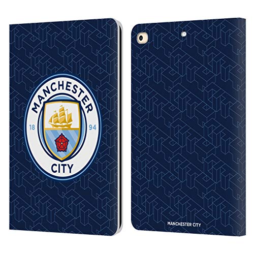Étui iPad 9.7 Manchester City Head Case Designs housse portefeuille cuir bleu
