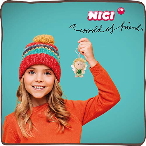 NICI 34553 Talizman Anioł Stróż Breloczek do Kluczy z Liściem Koniczyny Zielony 7 cm