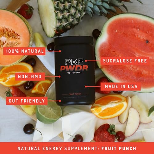 Image of Pre-Workout Powder, All Natural Pre Workout for Energy, Pump, Endurance & Strength, with Caffeine (Fruit Punch)