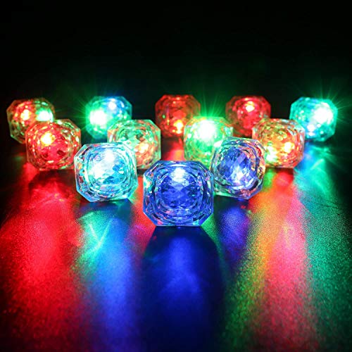 XLKJ 12 PCS Anillos Diamantes Luminosos LED Luces Juguetes Anillos de Dedos Brillantes para Fiestas Cumpleaños Boda Decoración. - imagen 6