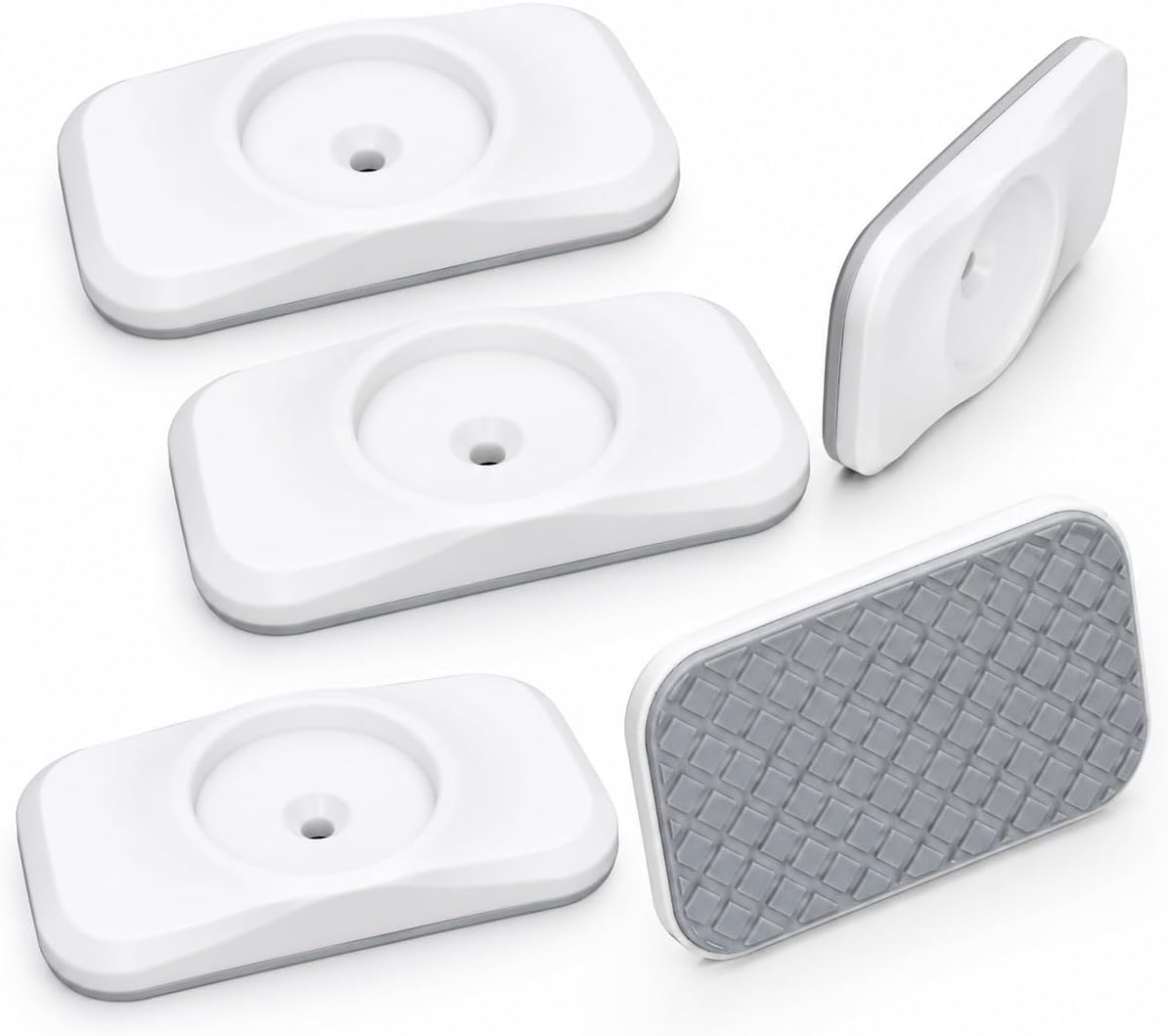 4 Pack Safety Gate Wall Protector for Pressure Mounted Gates, Soft Rubber Wall Pads Protect Walls & Doorways from Pet & Animal Gate Damage, Tool-Free No Drill Installation, White