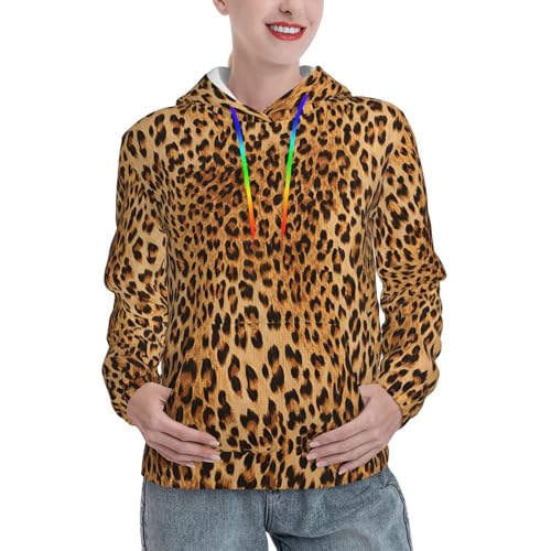 Pull à capuche léopard extensible pour vos journées cocooning et sorties