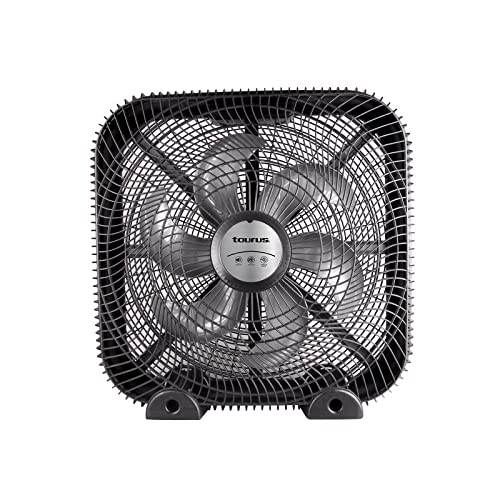 Opiniones y reviews de Ventilador Grande más recomendados. 42 Ventilador Cuadrado de Piso Taurus, 20 pulgadas, 3 velocidades , ECOJET, 6 aspas aerodinamicas, asa de transporte, color negro, modelo EOLO-NEGRO
